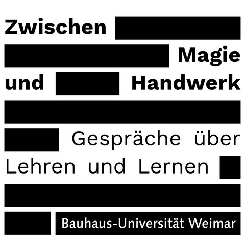 Macht Lehren glücklich? Logo zum Podcast »Zwischen Magie und Handwerk«. Grafik: Andreas Wolter