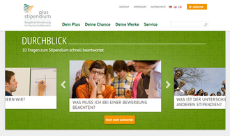 Gemeinsame Website der Begabtenförderungswerke www.stipendiumplus.de