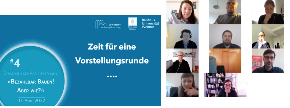 Screenshot des BigBlueButton-Meetings mit Teilnehmenden und Titelfolie.