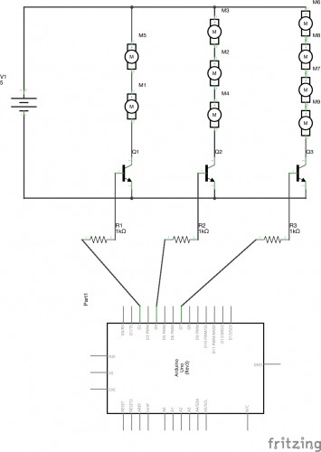 Motor Parallel Circuit Design 