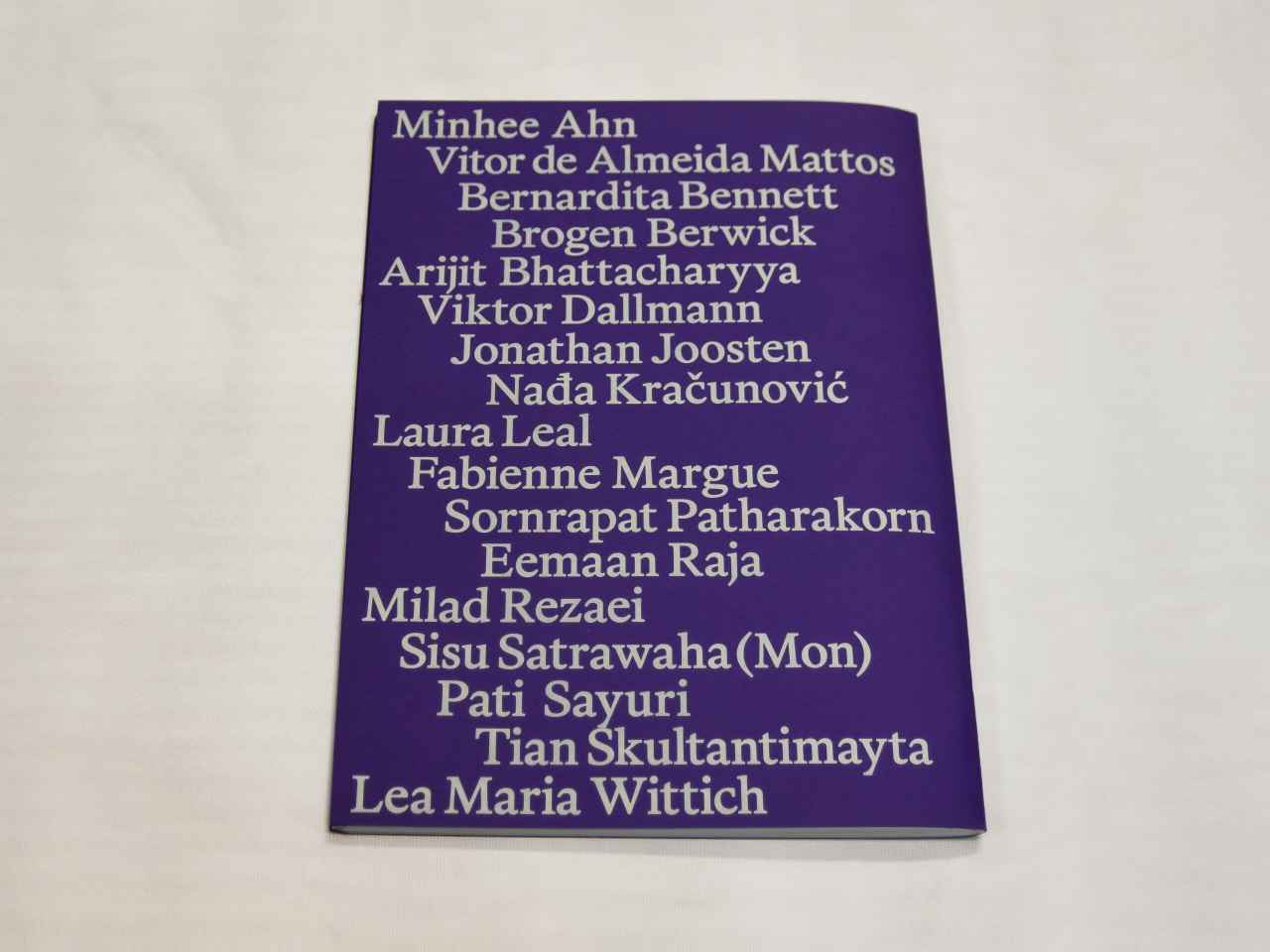 book cover design featuring the names of the participants