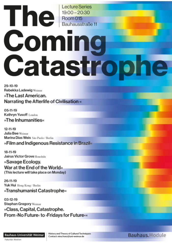 [Grafik_Poster The Coming Catastrophe lecture series]