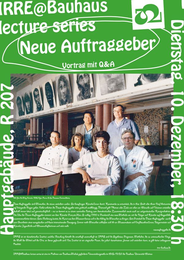 Grafik_Plakat Neue Auftraggeber 10.Dezember IRRE@bauhaus lecture series]