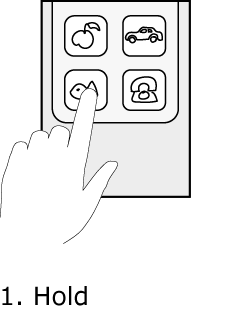 Mit der Hold-and-Move-Geste kann man mit einem Finger den Bildschirm-Hintergrund fixieren und mit dem anderen Finger das Objekt verschieben - damit wird die Eingabe auf Touch-Geräten exakter und effizienter. 