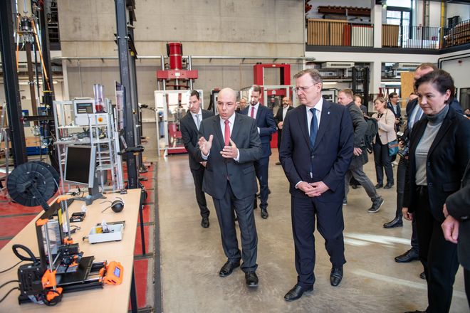 Foto Besuch Ministerpräsident Bodo Ramelow zur Preiswürdigung »Ausgezeichneter Ort 2019«