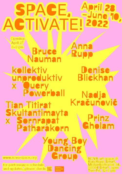 Poster for the "SPACE ACTIVATE!" exhibition