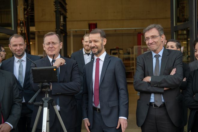 Foto Besuch Ministerpräsident Bodo Ramelow zur Preiswürdigung »Ausgezeichneter Ort 2019«