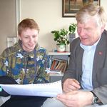 Karl Braun (links) mit Derzernent Joachim Bendl (Bauhaus-Universität Weimar)