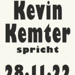 Plakat Gastvortrag Kevin Kemter (Design: Lisa v. Billerbeck)