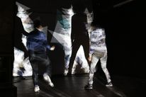 Our students Maike and Aline exploring a performance-based Kinect installation.