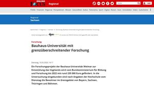 Screenshot der Website 