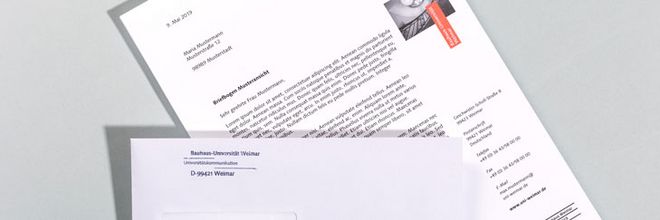 Foto Briefbogen und Umschlag