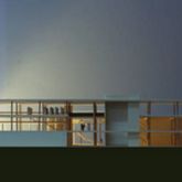 Architekturmodell der Bibliothek Westseite