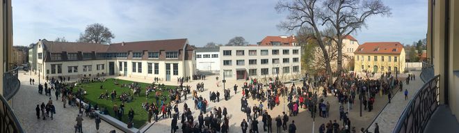 Die Baustelle fotografiert am 2. April 2019 von Carolin Klemm.