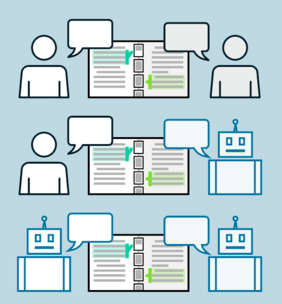 Visualisierung des Projekts »Agentic Read-Pair-Share – Eine webbasierte Plattform zur Förderung kritischer Lese- und KI-Kompetenz«. Grafik: Irene López García Visualisierung des Projekts »Agentic Read-Pair-Share – Eine webbasierte Plattform zur Förderung kritischer Lese- und KI-Kompetenz«. Grafik: Irene López García