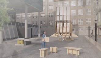 Visualisierung vom Bauhaus Urban Energy Hub