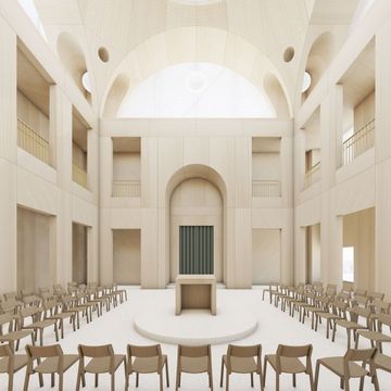 Gebetsraum Synagoge am Fraenkelufer Berlin (Entwurfsverfasser: Janis Kukral, Bauhaus-Universität Weimar)