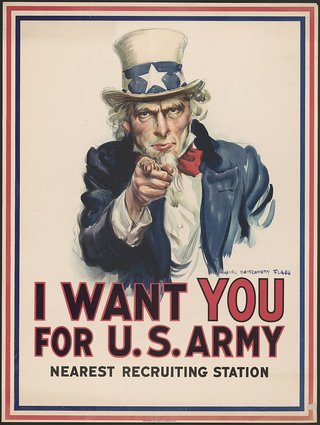 The Uncle Sam recruiting poster for the U.S Army, 1917