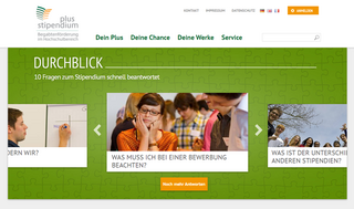 Joint website of all organizations for the promotion of young talent www.stipendiumplus.de