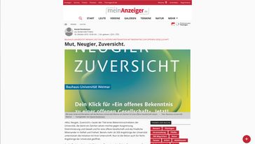 Screenshot der Website