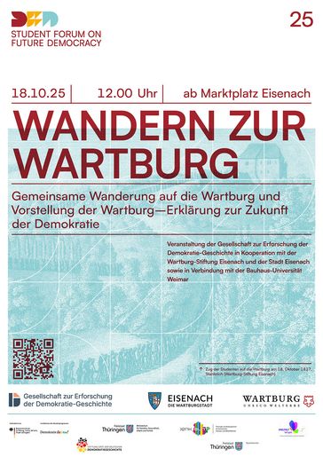 Plakat zur Ankündigung des Wartburg-Spazerigangs