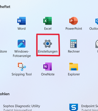 Open Settings