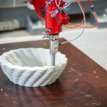 Vom Entwurf, über das Material bis hin zum Bauprozess - Innovative 3D-Druckverfahren eröffnen völlig neue Möglichkeiten für Architektur und Bauwesen. Bauhaus-Universität Weimar, Foto: Thomas Müller