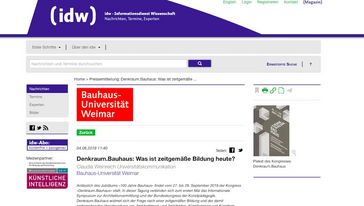 Screenshot der Seite