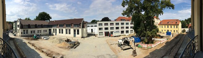 Die Baustelle fotografiert am 17. August 2018 von Carolin Klemm.