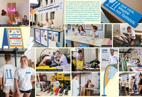 Collage mit Fotos der Jobmesse