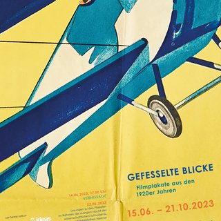 Plakat zur Ausstellung »Gefesselte Blicke« in der Universitätsbibliothek der Bauhaus-Universität Weimar