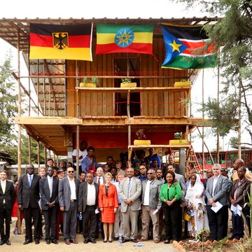 Der Experimentalbau SICU (»Sustainable Incremental City Unit«) wurde 2014 mit dem »Regional Holcim Award 2014 Africa Middle East« ausgezeichnet. (Quelle: Bauhaus-Universität Weimar/EiABC Addis Ababa)