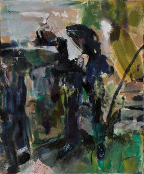 Robert Genschorek: »Der Zweihundertjahremaler« (2012), 50x60 cm, Öl auf Leinwand; Quelle: Robert Genschorek
