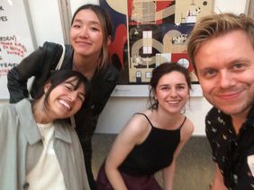 Selfie von Leela Dutta, Hanyi Kim, Masihne Rasuli und Hannes Naumann (v.l.n.r.)