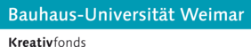 Die Projekte wurden aus Mitteln des Kreativfonds der Bauhaus-Universität Weimar gefördert. Die Projekte wurden aus Mitteln des Kreativfonds der Bauhaus-Universität Weimar gefördert.