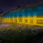 The Bauhaus-Universität Weimar Shows Solidarity with Ukraine. (Photo: Thomas Müller, Image Editing: University Communications)