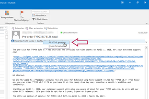 Es öffnet sich ein kleines Kontextmenü – klicken Sie auf »Als HTML anzeigen«.