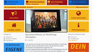 Screenshot der Website