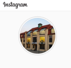 The profile picture of the Bauhaus-Universität Weimar's Instagram page features a photo of the university's main building.
