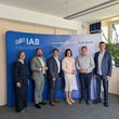 Dr. Ulrike Kuch (Bauhaus-Universität Weimar), Michael Hose (MdB), Robert Fetter (IAB), Colette Boos-John (Thüringer Wirtschaftsministerin), Lennart Geibert (MdL), Prof. Peter Benz (Bauhaus-Universität Weimar). Foto: Luise Ziegler, Bauhaus-Universität Weimar