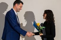 Peter Benz, Gratulation, Stipendiatin, BlumeUrkunde