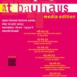 Plakat zur Ringvorlesung Equity at Bauhaus 2 | Media Edition (Gestaltung: Ricarda Löser)