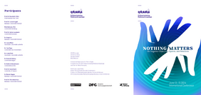 Im Flyer ist das komplette Programm der englischsprachigen Tagung dargestellt, die sich aus medienwissenschaftlicher Perspektive mit verschiedenen Materialitäten des Nichts beschäftigt.