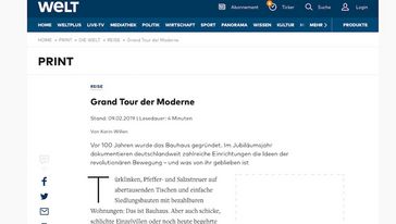 Screenshot der Seite