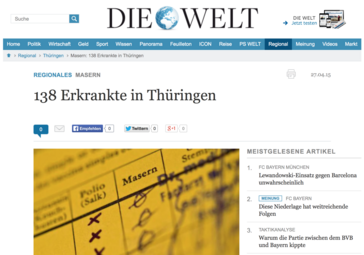 Screenshot der Website