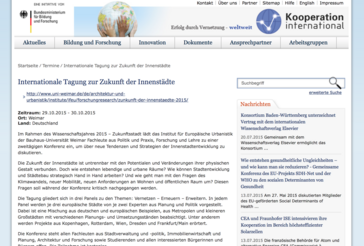 Screenshot der Website