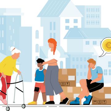 Graphic illustrating the study on the provision of social housing in Thuringia. Copyright: Rosa Luxemburg Foundation