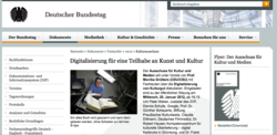 Website Screenshot Deutscher Bundestag
