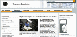 Website Screenshot Deutscher Bundestag
