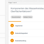 Beispielfrage der »Uni Weimar Quiz App« (Screenshot: Heinrich Söbke).